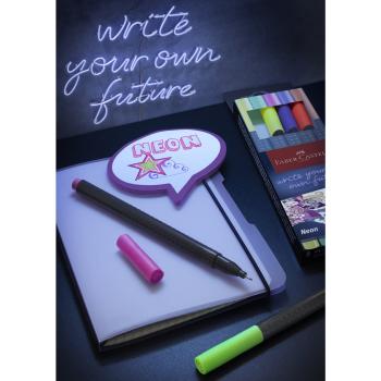 Preview: Faber-Castell Finepen Grip 0.4 5er Etui neon